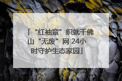 “红袖章”织就千佛山“无废”网 24小时守护生态家园