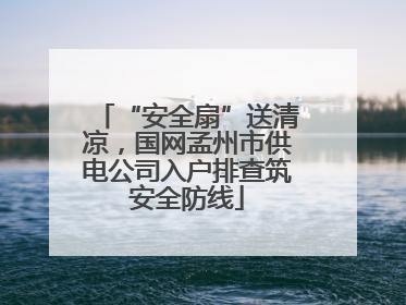 “安全扇”送清凉，国网孟州市供电公司入户排查筑安全防线