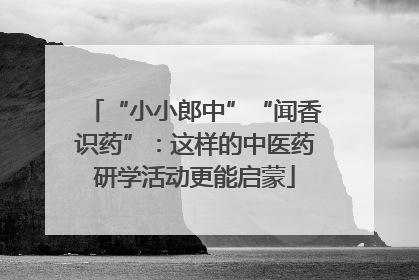 “小小郎中”“闻香识药”：这样的中医药研学活动更能启蒙