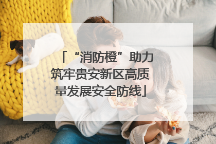 “消防橙”助力筑牢贵安新区高质量发展安全防线