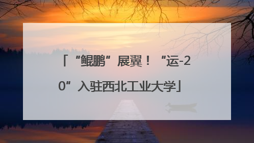 “鲲鹏”展翼！“运-20”入驻西北工业大学