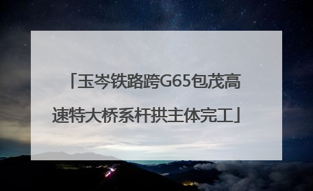 玉岑铁路跨G65包茂高速特大桥系杆拱主体完工
