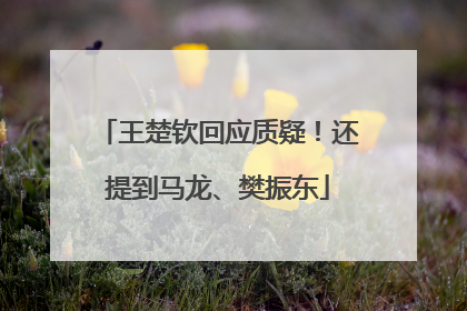 王楚钦回应质疑！还提到马龙、樊振东