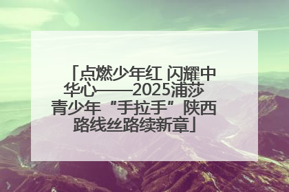 点燃少年红 闪耀中华心——2025浦莎青少年“手拉手”陕西路线丝路续新章
