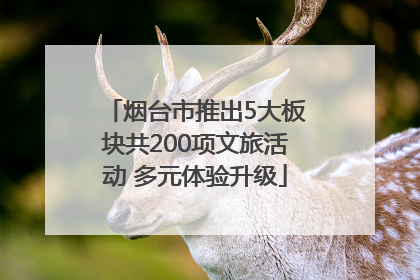 烟台市推出5大板块共200项文旅活动 多元体验升级