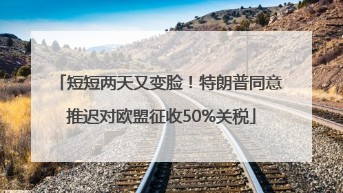 短短两天又变脸！特朗普同意推迟对欧盟征收50%关税