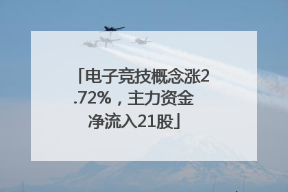 电子竞技概念涨2.72%，主力资金净流入21股