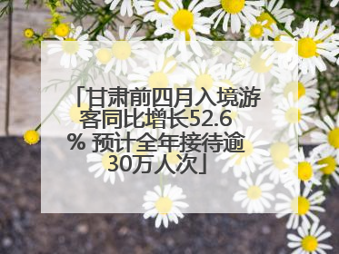甘肃前四月入境游客同比增长52.6% 预计全年接待逾30万人次
