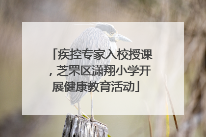 疾控专家入校授课，芝罘区潇翔小学开展健康教育活动