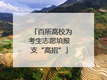 百所高校为考生志愿填报支“高招”