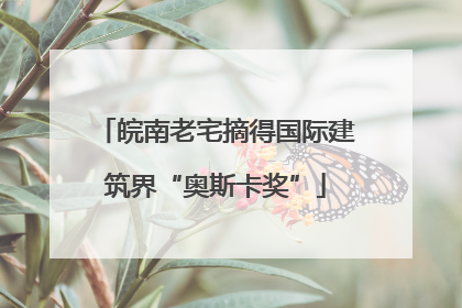 皖南老宅摘得国际建筑界“奥斯卡奖”