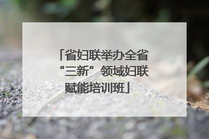 省妇联举办全省“三新”领域妇联赋能培训班