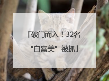 破门而入！32名“白富美”被抓