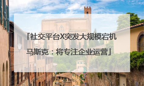 社交平台X突发大规模宕机 马斯克：将专注企业运营