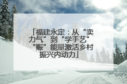 福建永定：从“卖力气”到“学手艺”“赈”能量激活乡村振兴内动力