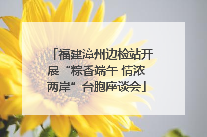 福建漳州边检站开展“粽香端午 情浓两岸”台胞座谈会