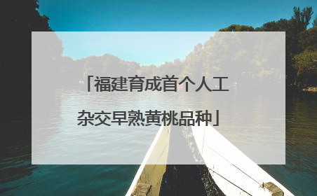 福建育成首个人工杂交早熟黄桃品种