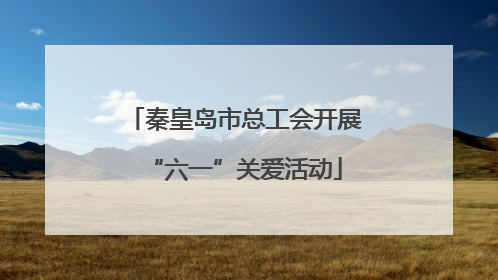 秦皇岛市总工会开展“六一”关爱活动