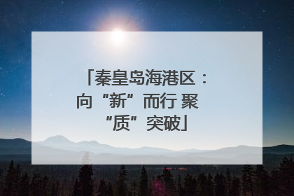 秦皇岛海港区：向“新”而行 聚“质”突破