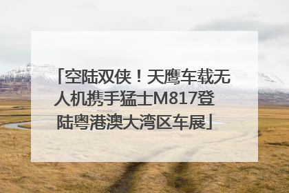 空陆双侠！天鹰车载无人机携手猛士M817登陆粤港澳大湾区车展