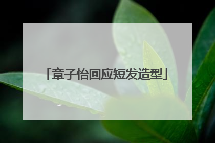 章子怡回应短发造型