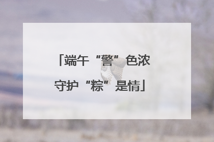 端午“警”色浓 守护“粽”是情