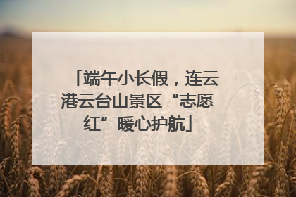 端午小长假，连云港云台山景区“志愿红”暖心护航