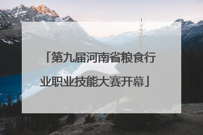 第九届河南省粮食行业职业技能大赛开幕