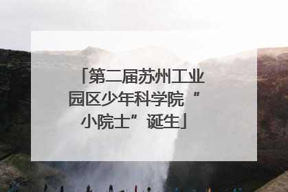 第二届苏州工业园区少年科学院“小院士”诞生