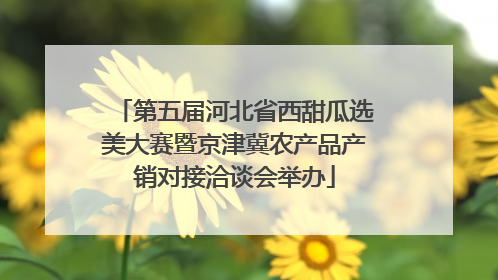 第五届河北省西甜瓜选美大赛暨京津冀农产品产销对接洽谈会举办
