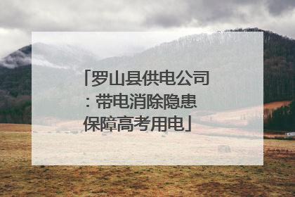 罗山县供电公司：带电消除隐患 保障高考用电