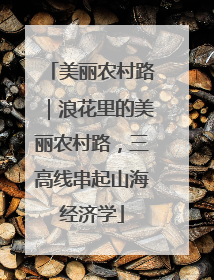 美丽农村路｜浪花里的美丽农村路，三高线串起山海经济学