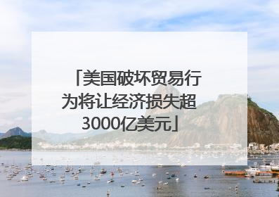 美国破坏贸易行为将让经济损失超3000亿美元