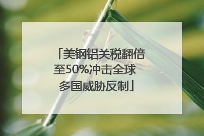 美钢铝关税翻倍至50%冲击全球 多国威胁反制