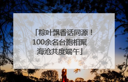 粽叶飘香话同源！100余名台胞相聚海沧共度端午