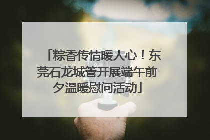 粽香传情暖人心！东莞石龙城管开展端午前夕温暖慰问活动