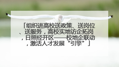 组织进高校送政策、送岗位、送服务，高校实地访企拓岗，日照经开区——校地企联动，激活人才发展“引擎”
