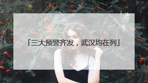 三大预警齐发，武汉均在列