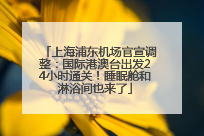 上海浦东机场官宣调整：国际港澳台出发24小时通关！睡眠舱和淋浴间也来了