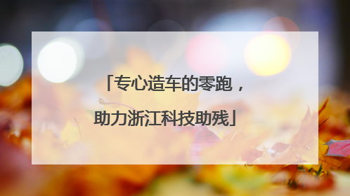 专心造车的零跑，助力浙江科技助残