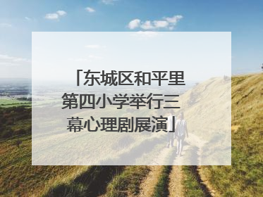 东城区和平里第四小学举行三幕心理剧展演