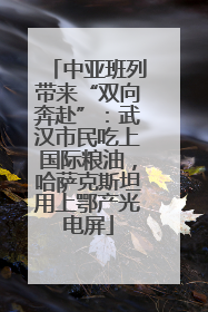 中亚班列带来“双向奔赴”：武汉市民吃上国际粮油，哈萨克斯坦用上鄂产光电屏