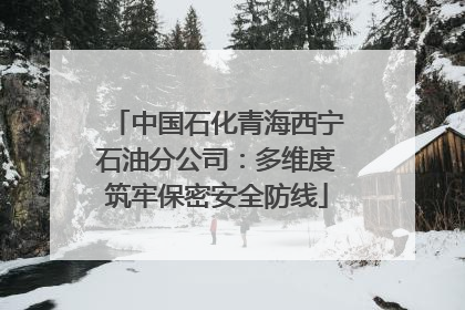 中国石化青海西宁石油分公司：多维度筑牢保密安全防线