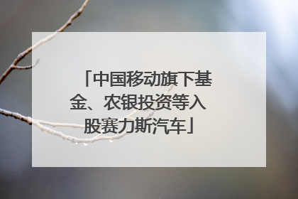 中国移动旗下基金、农银投资等入股赛力斯汽车
