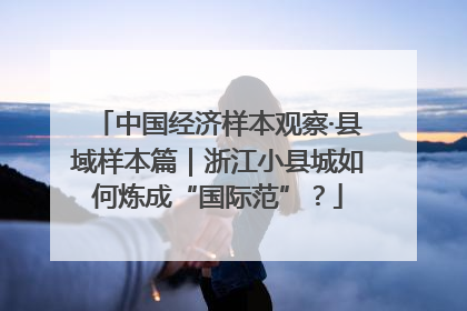 中国经济样本观察·县域样本篇｜浙江小县城如何炼成“国际范”？