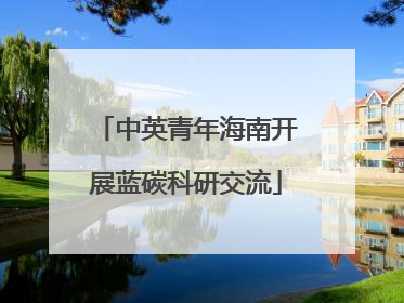 中英青年海南开展蓝碳科研交流