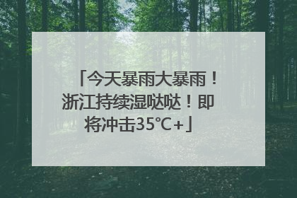 今天暴雨大暴雨！浙江持续湿哒哒！即将冲击35℃+