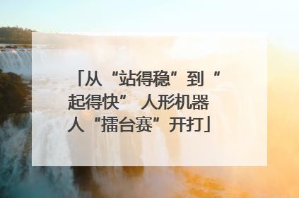 从“站得稳”到“起得快” 人形机器人“擂台赛”开打