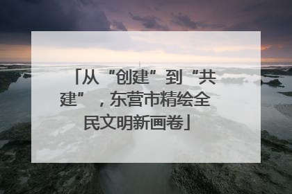 从“创建”到“共建”，东营市精绘全民文明新画卷