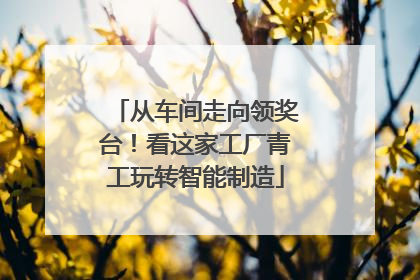 从车间走向领奖台！看这家工厂青工玩转智能制造